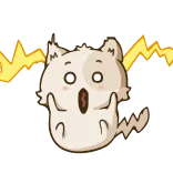 😱 gato, chocado, desenho animado, anime, relâmpago telegram sticker