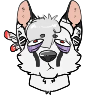 🤔 chó, buồn, mệt mỏi, hoạt hình, động vật, nhãn dán, thú cưng telegram sticker