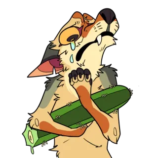 😱 coiote, chorando, desenho animado, animal, picles telegram sticker