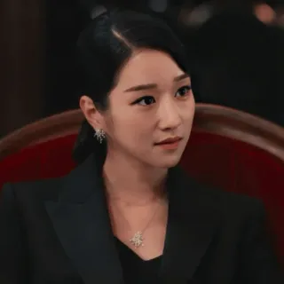 🥳 mujer, retrato, empresaria, collar, seria, coreana telegram sticker
