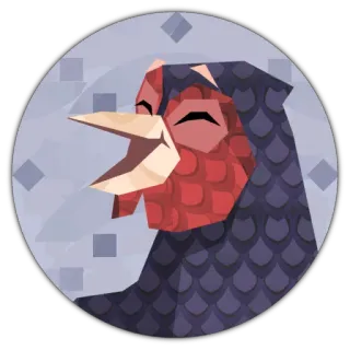 😶 chicken, animal, rooster, bird telegram sticker