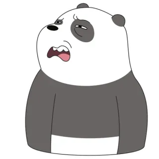 🤨 Panda We Bare Bears Kartun, Panda, Beruang, Lelah, Mengantuk, We Bare Bears telegram sticker