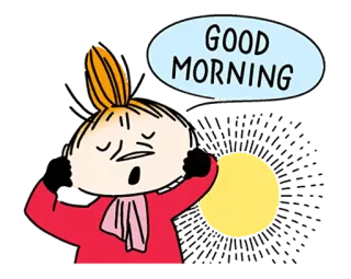 ☀ GOOD MORNING Guten Morgen, Cartoon, Sonne, Morgen, Gruß telegram sticker