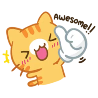 👍 猫, いいね, 承認, かわいい, 漫画, ポジティブ, ステッカー telegram sticker