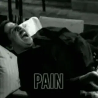 🖤 PAIN 疼痛, 苦难, 情绪, 悲伤, 苦恼 telegram sticker