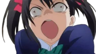 😡 Nico Yazawa Love Live! anime, scioccato, urlo, cartone animato, personaggio, fanart, meme telegram sticker