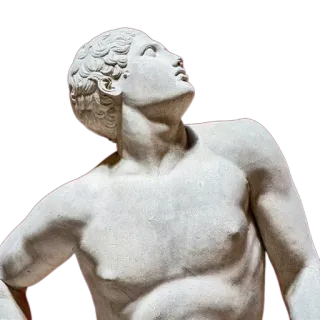 🙄 sculpture, art, nude, male, classical telegram sticker