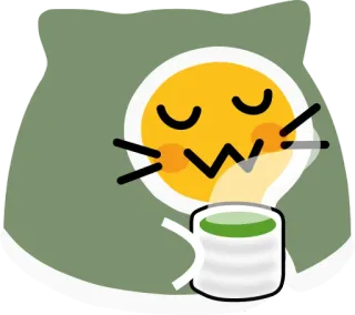 🍵 Katze, Tee, Matcha, Entspannung, süß, Aufkleber, Tier, Getränk telegram sticker