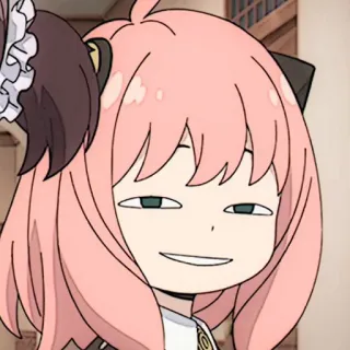 🧸 Anya Spy × Family Аня Форджер, Spy x Family, аниме, самодовольный, розовые волосы, милая telegram sticker