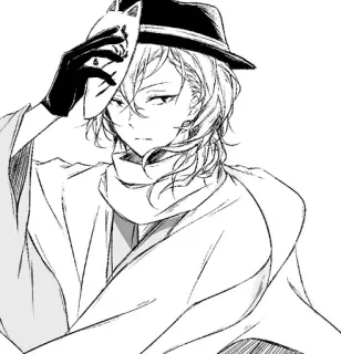 🐈 Chuuya Nakahara Bungou Stray Dogs Anime, Manga, Bungou Stray Dogs, Chuuya Nakahara, Charakter, Maske telegram sticker