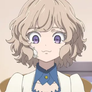 😶 Аниме, Персонаж, Улыбается, Женщина, Портрет telegram sticker