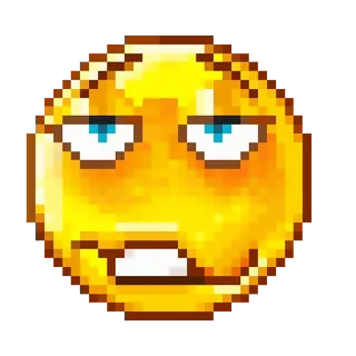 🤪 Emoji, Cười đểu, Pixel art, Biểu cảm khuôn mặt, Nghệ thuật kỹ thuật số whatsapp sticker