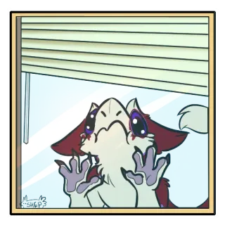 🏠 животное, кошка, окно, мультфильм telegram sticker