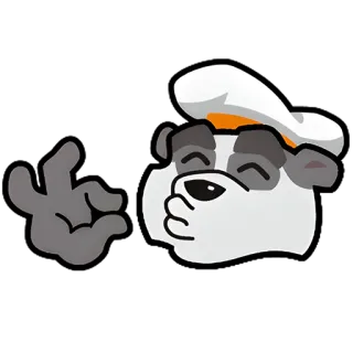 🐼 dog, chef, ok gesture, cartoon telegram sticker