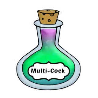 🍹 Multi-Cock potion, bottle, magic, humor, joke, slang, offensive telegram sticker