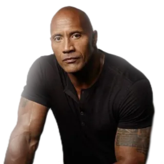 😐 Dwayne Johnson Dwayne Johnson, The Rock, actor, celebrity, portrait telegram sticker