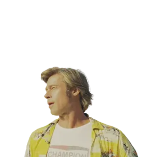 ❓ Brad Pitt, Once Upon a Time in Hollywood, aktor, film, selebriti telegram sticker