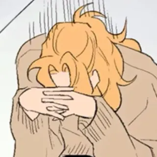 😔 动漫, 卡通, 哭泣, 生气, 人物 whatsapp sticker
