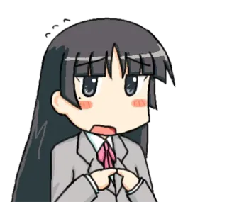 😰 anime, cewek, imut, malu, kartun telegram sticker