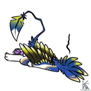 😵 動物, キャラクター, 鳥, 羽, イラスト, 漫画 telegram sticker