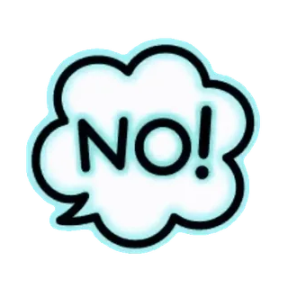 🤗 NO! Non, Rejet, Refus, Négatif, Interdiction whatsapp sticker