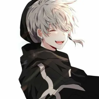 🐚 Аниме, Персонаж, Худи, Милый, Улыбающийся telegram sticker