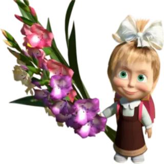🌺 Masha Masha and the Bear kartun, Masha dan Beruang, bunga, animasi, gadis telegram sticker