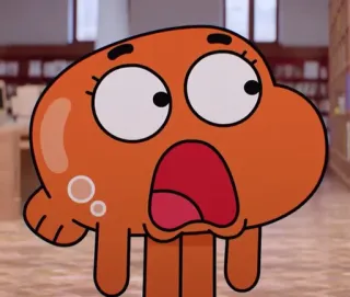 🙀 Darwin The Amazing World of Gumball kartun, ikan, oranye, terkejut, animasi, Darwin Watterson whatsapp sticker