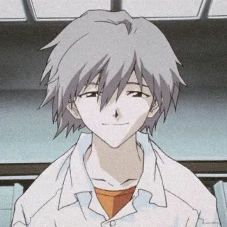 ☺️ Kaworu Nagisa Neon Genesis Evangelion anime, kaworu nagisa, neon genesis evangelion, character, manga telegram sticker