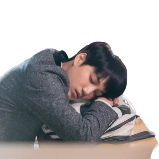 😴 dormire, stanco, studente, scuola, esausto whatsapp sticker