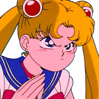 😠 Sailor Moon อนิเมะ, การ์ตูน, โกรธ, เซเลอร์มูน, สีหน้า, ตัวละคร telegram sticker