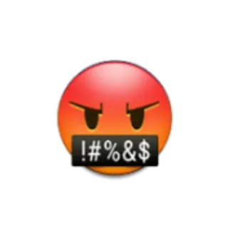 🤬 !#%&$ Emoji, Bravo, Censurado, Palavrões, Ofensivo telegram sticker