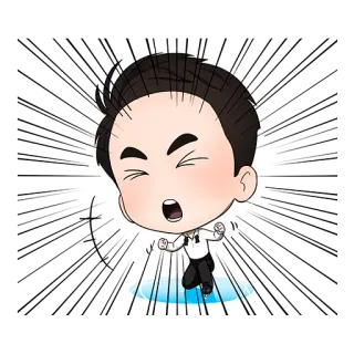 👍 Kartun, Emosi, Syok, Kaget, Karakter, Lompat, Melompat whatsapp sticker