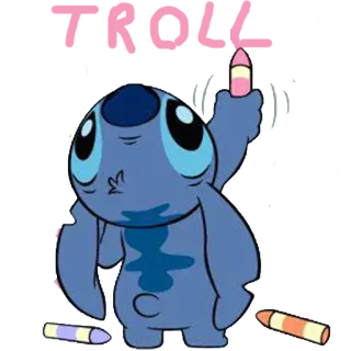 🐨 Stitch TROLL Stitch, Lilo & Stitch, Disney, Troll, cartoon, alien telegram sticker
