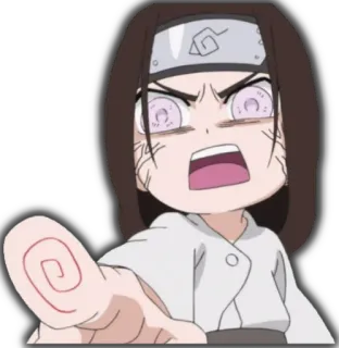 😡 Neji Hyuga Naruto 애니메이션, 나루토, 네지, 휴우가, 백안 telegram sticker