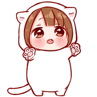 💞 cat, cute, chibi, kawaii, animal, cartoon, sticker telegram sticker