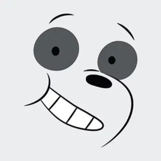 😃 Ice Bear We Bare Bears Cartoon, Animation, Eisbär, We Bare Bears, Eisbär, Gesicht whatsapp sticker