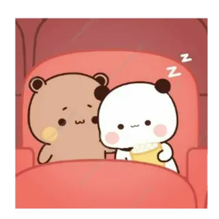 🐻 süß, Bären, schlafend, kawaii, Cartoon, Tiere telegram sticker