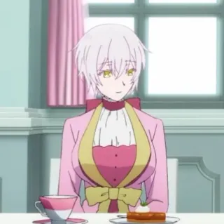 🐇 Anime, Personage, Thee, Dessert, Roze, Vrouwelijk telegram sticker