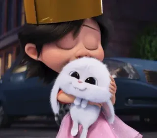 🤗 Snowball The Secret Life of Pets conejo, conejito, lindo, mascota, animal, dibujos animados, amistad whatsapp sticker