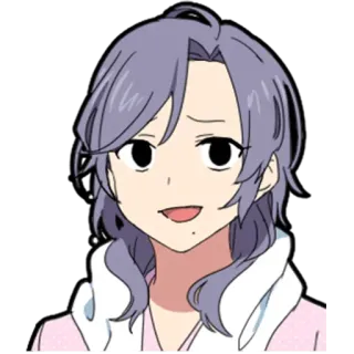 😅 Anime, Dibujo animado, Personaje, Retrato, Expresión telegram sticker