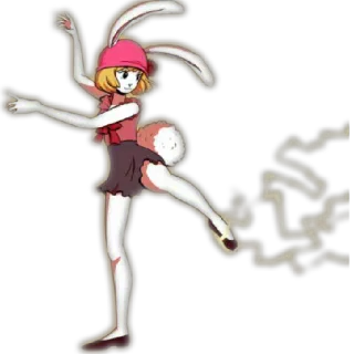 ⚡ coelho, menina, desenho animado, personagem, rosa, fofo, animação telegram sticker
