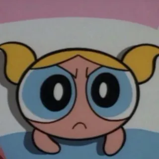 ☹️ Bubbles The Powerpuff Girls Cartoni animati, Animato, Bolle, Le Superchicche, Carino, Cartoon Network telegram sticker