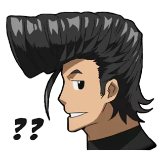 ❓ ?? anime, question, thinking, doubt, character, man telegram sticker