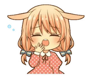 🥱 Anime, Kawaii, Sonolento, Fofo, Chibi, Bocejo whatsapp sticker