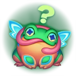 🎮 frog, cartoon, question mark, green, sticker telegram sticker