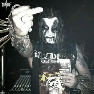 🤘 dedo do meio, ofensivo, black metal, sombrio telegram sticker
