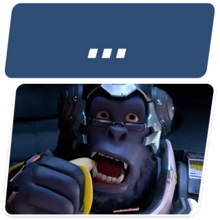 😏 Winston Overwatch Winston, Overwatch, gorilla, video game, character, banana whatsapp sticker