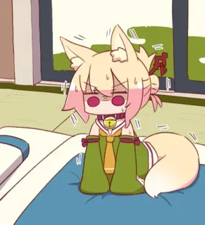 ❤️ Аниме, Кавай, Девочка-лиса, Милый, Чиби telegram sticker