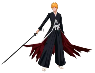 😑 Ichigo Kurosaki Bleach Аниме, Манга, Ичиго, Куросаки, Блич, Меч, Шинигами telegram sticker